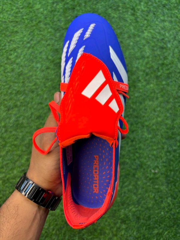 Predator Foldover Elite Blue Orange FG With Lace  - 8