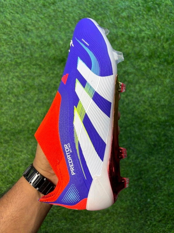 Predator Elite Blue Red Colour Low-top Without Lace  - 6.5