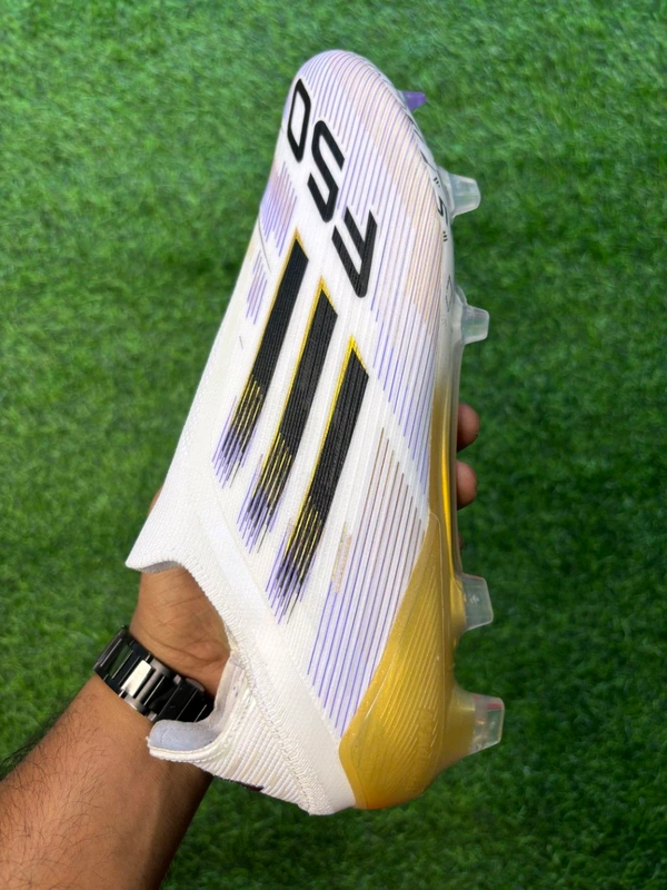 F50 Elite White Gold Colour Low-top FG Without Lace  - 8