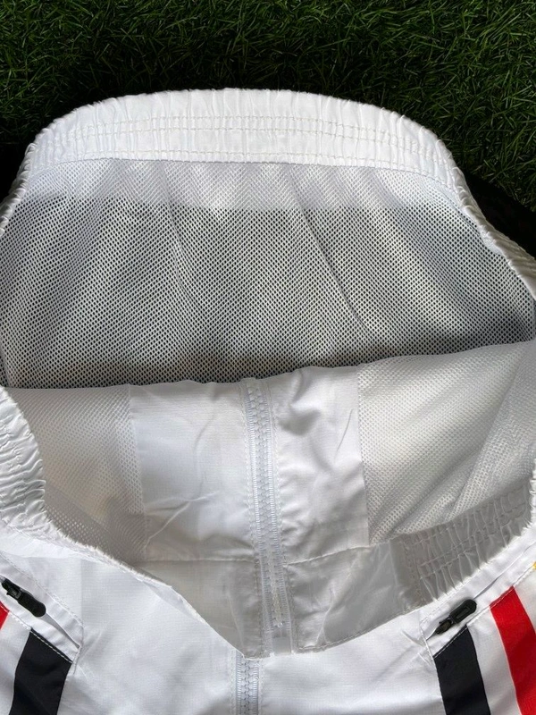 Germany White Colour Retro Style Windbreaker Jacket  - S