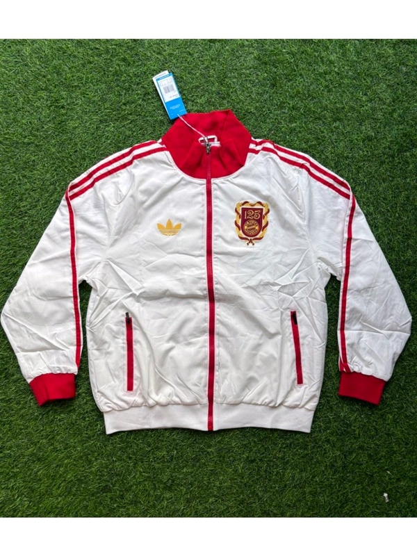 FC Bayern Munich White And Red Colour Windbreaker Jacket  - M