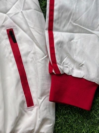 FC Bayern Munich White And Red Colour Windbreaker Jacket  - M