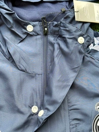 Madrid Navy Blue Colour Windbreaker Jacket With Hoodi  - S