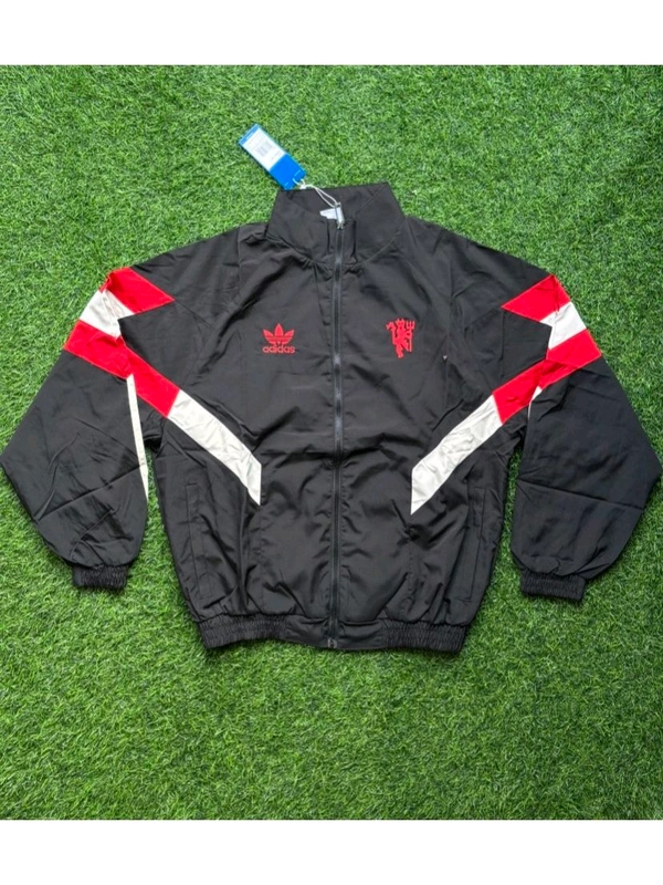 Manchester United Black And Red Colour Windbreaker Jacket  - S