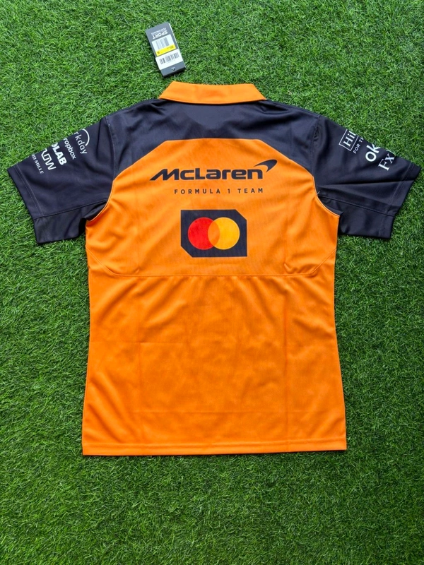 2025 McLaren F1 Team Polo shirt in Papaya and Black Colour  - L