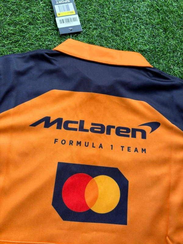 2025 McLaren F1 Team Polo shirt in Papaya and Black Colour  - L