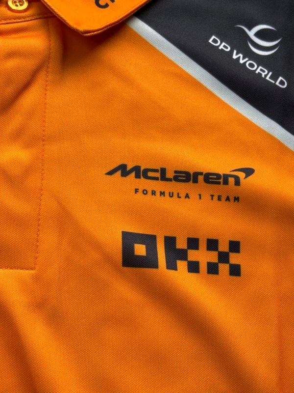 2025 McLaren F1 Team Polo shirt in Papaya and Black Colour  - XL