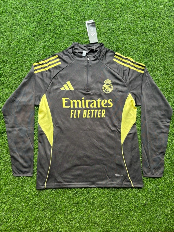 Madrid Black And Yellow Colour Training Suit  - XL