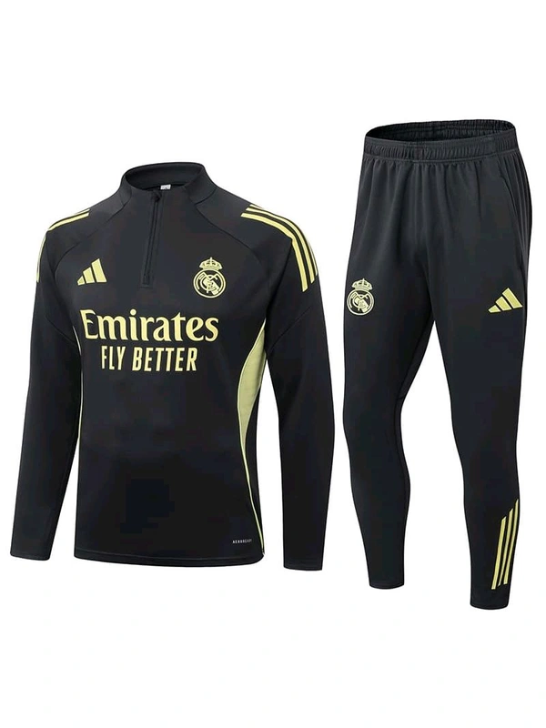 Madrid Black And Yellow Colour Training Suit  - XXL