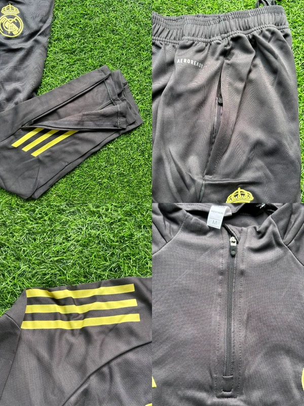 Madrid Black And Yellow Colour Training Suit  - XXL