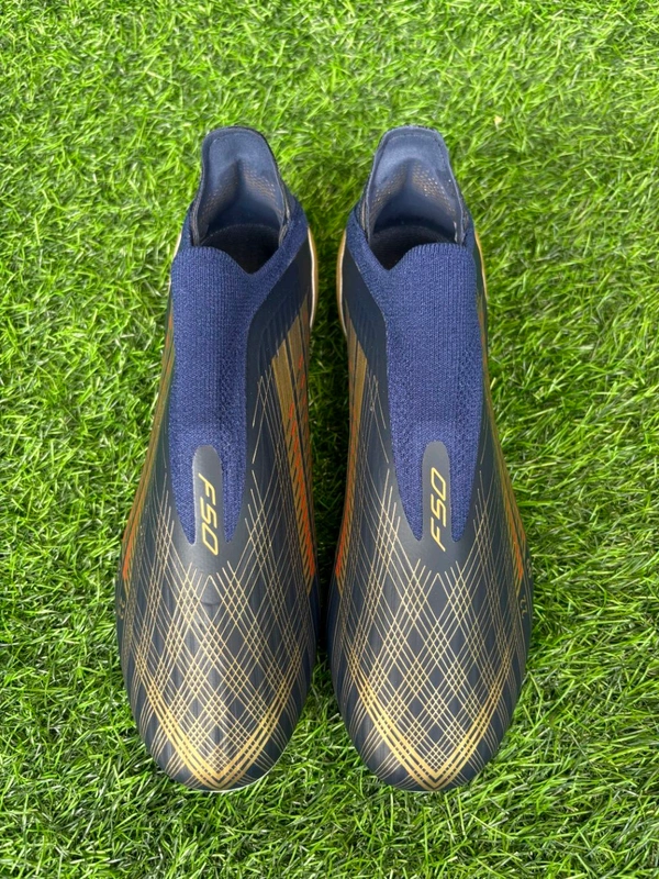 F50 Elite Navy Blue And Gold Colour FG Without Lace(O DEMBELE) - 6.5