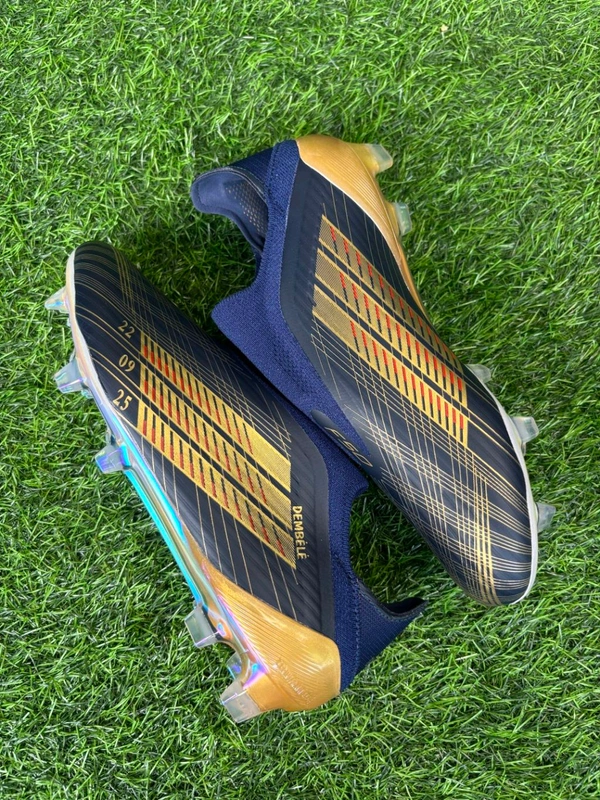 F50 Elite Navy Blue And Gold Colour FG Without Lace(O DEMBELE) - 9.5