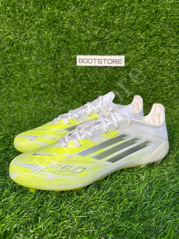 F50 Elite White Light Green Low-top FG With Lace - 6