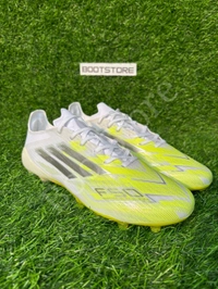 F50 Elite White Light Green Low-top FG With Lace - 8