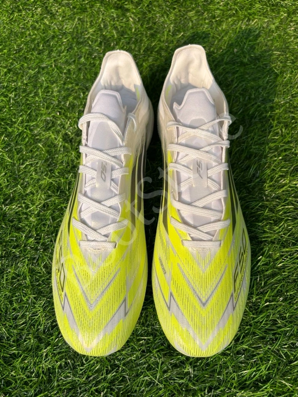 F50 Elite White Light Green Low-top FG With Lace - 8