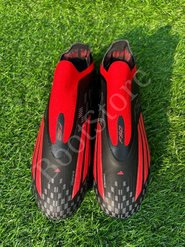 F50 Plus Black Red Colour Low-top FG Without Lace  - 9