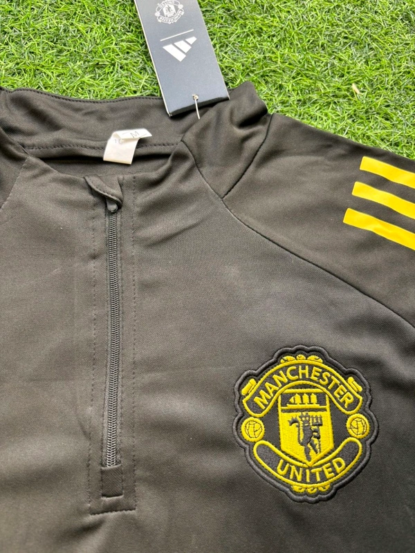 Manchester United Black Yellow Colour Combination Training Suit - XL
