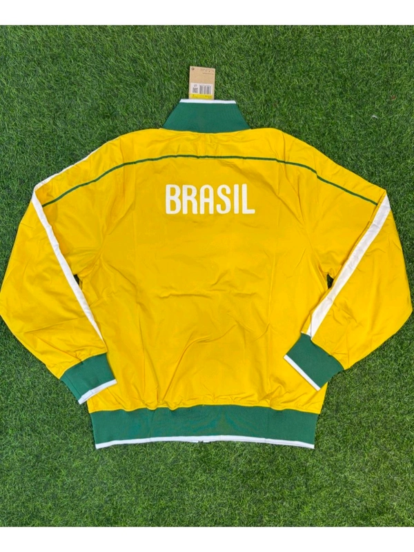 Retro Style Brazil National Football Team Windbreaker Jacket - S
