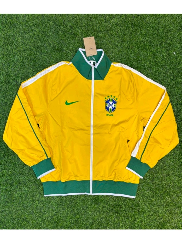 Retro Style Brazil National Football Team Windbreaker Jacket - L