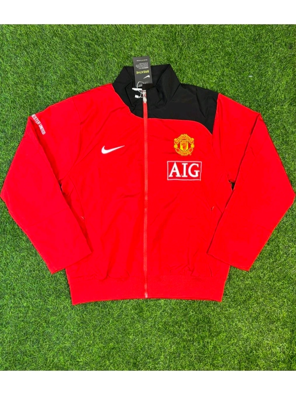 Retro Style AIG Manchester United Red Windbreaker Jacket - L