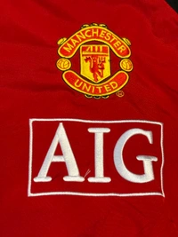 Retro Style AIG Manchester United Red Windbreaker Jacket - L