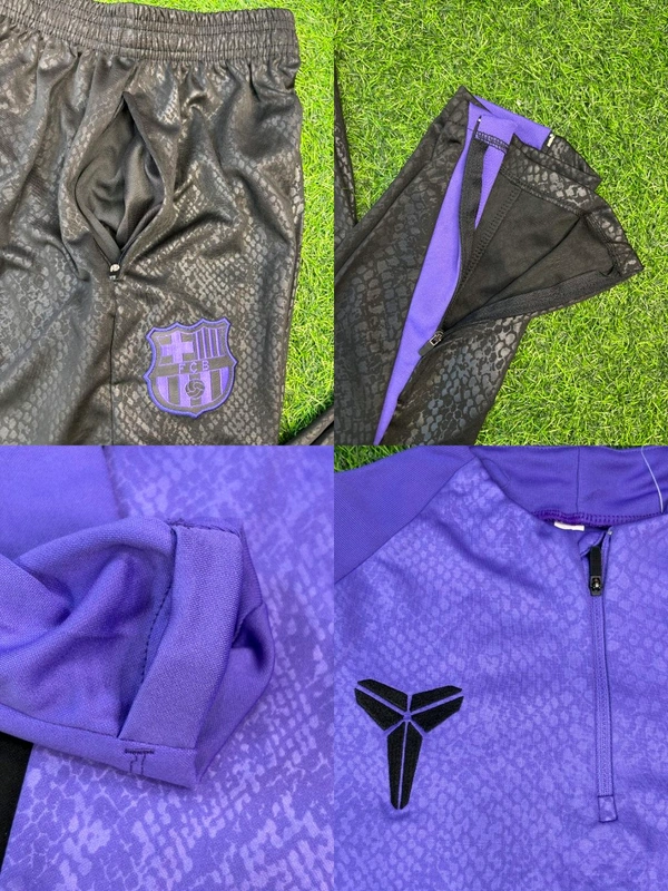 FC Barcelona Violet And Black Colour Training Suit - L