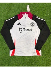 Manchester United White And Black Colour Training Suit - L