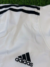 Madrid White Colour With Black Stripe Windbreaker Jacket - S