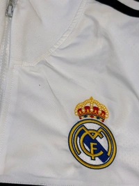 Madrid White Colour With Black Stripe Windbreaker Jacket - L