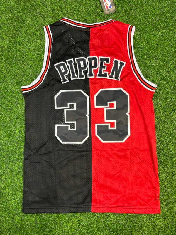 NBA Bulls Red Black Colour Jersey - PIPPEN 33 - XL