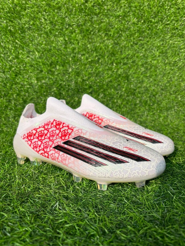 F50 Elite White Red Low-top FG Without Lace - 6.5