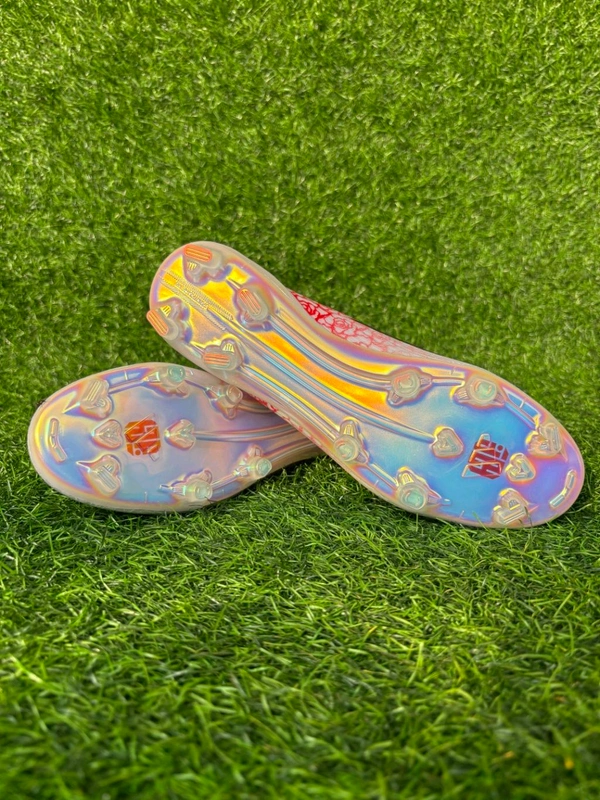 F50 Elite White Red Low-top FG Without Lace - 7.5