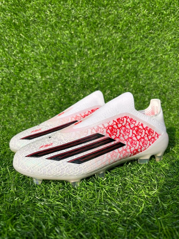 F50 Elite White Red Low-top FG Without Lace - 8