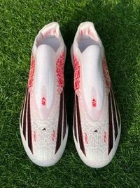 F50 Elite White Red Low-top FG Without Lace - 8