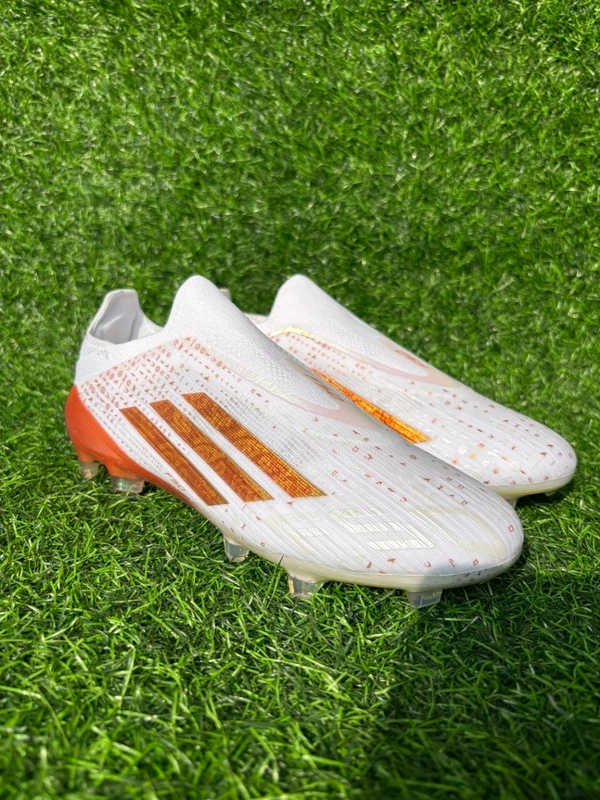 F50 Elite White Brown Colour Low-top FG Without Lace - 7.5