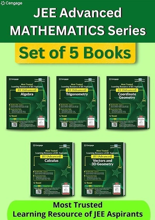 Cengage Maths Series for 2024-25 JEE (Advanced) with Free Online Assessments and Digital Content 2024- Set of 5 books with Free DPP