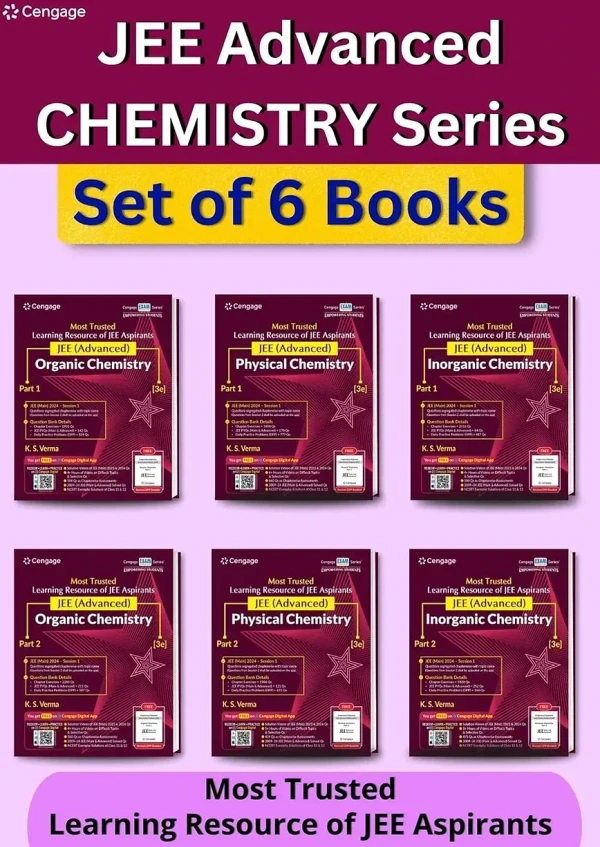 Cengage - Chemistry for 2024-25 JEE (Advanced) with Free Online Assessments and Digital Content 2024- Set of 6 books 