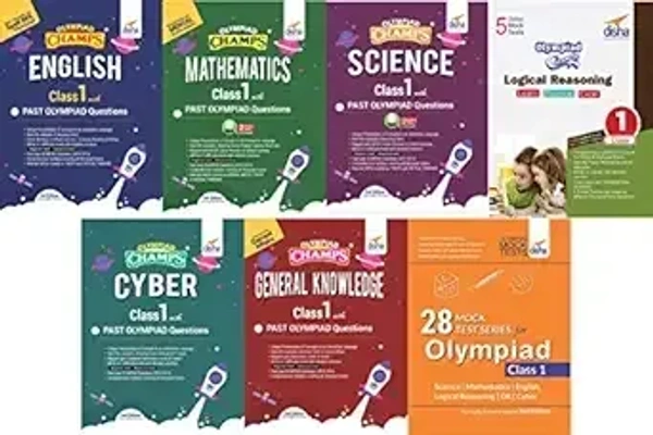 Disha Olympiad Champs Science, Mathematics, English, Logical Reasoning, Cyber & Gk Class 1 with 28 Mock Tests (English, Paperback, unknown) 9789389986112