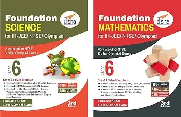 Disha Class 6 Foundation Course Science & Mathematics for IIT-JEE/ NTSE/ Olympiad - 3rd Edition Paperback – February 1, 2022 9789355641946