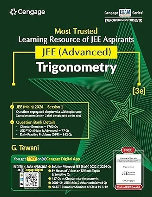 Cengage Learning India Private Limited JEE (Advanced) Trigonometry with Free Online Assessments and Digital Content 2023 (Paperback, G. Tewani)