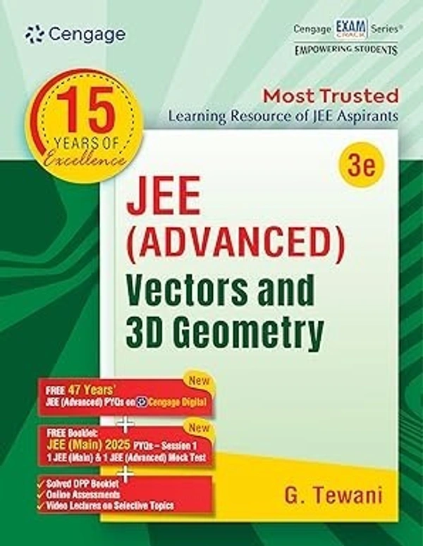 Cengage JEE Advanced Vectors and 3D Geometry with Free Online Assessments & Digital Content 9789360534547