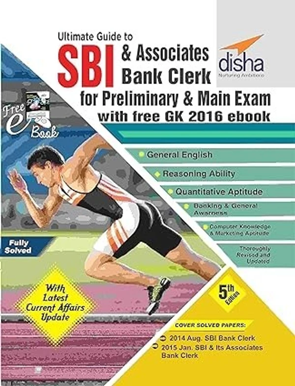 Disha Publication Ultimate Guide for SBI & Associates Bank Clerk Prelim & Main Exam (5th Edition) with FREE GK 2016 ebook (English, Paperback, Disha Experts)