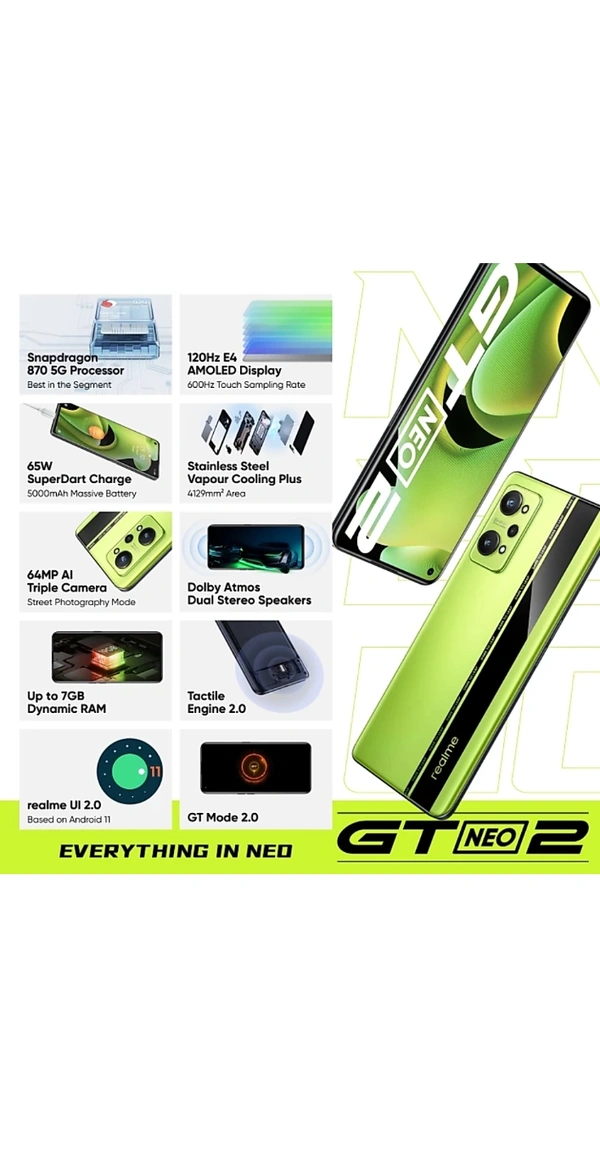 Realme  GT Neo 2 12GB Ram 256GB Rom - Neo Green