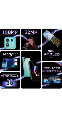 Moto Edge 20 Fusion 8GB Ram 128GB Rom - cyber Teal