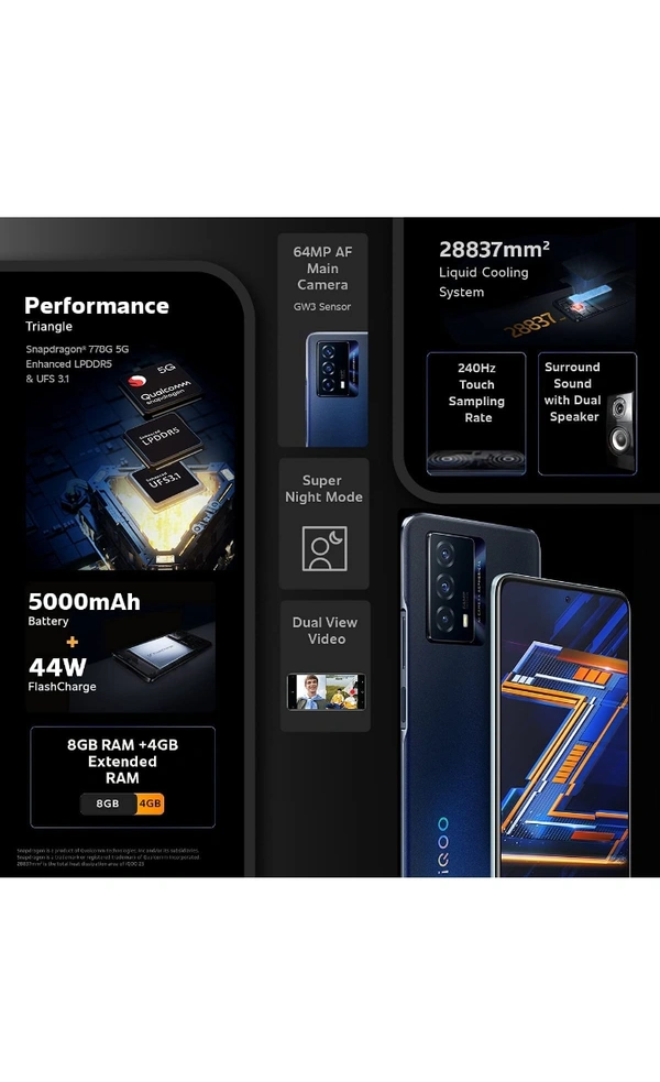 iqoo Z5 8GB Ram 128GB Rom  - Mystic Space