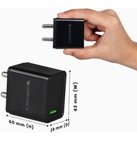ZEBRONICS  Zeb- MA5311Q 3 A Mobile Charger with Detachable Cable (Black, Cable Included) - white, 150g