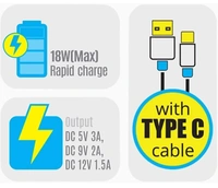 ZEBRONICS  Zeb- MA5311Q 3 A Mobile Charger with Detachable Cable (Black, Cable Included) - white, 150g