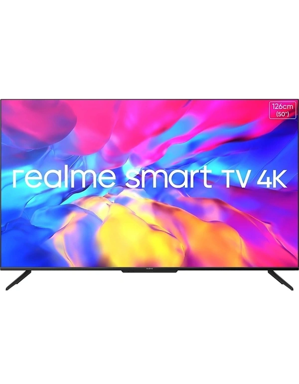 Realme 126 cm (50 inch) Ultra HD (4K) LED Smart Android TV with Handsfree Voice Search and Dolby Vision & Atmos (RMV2005)