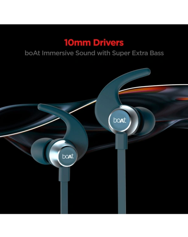 boAt Rockerz 255 Pro+ Bluetooth Wireless in Ear Earphones with Mic (Teal Green)