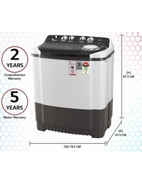 LG 8.5 kg Semi Automatic Top Load Grey, White (P8535SGMZ)